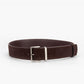 Taupe suède riem met grote gesp voor een trendy en verfijnde stijl