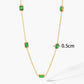 Square Green Zircon Necklace