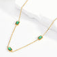 Square Green Zircon Necklace