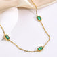 Square Green Zircon Necklace