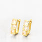 Chic Vierkante Zircon Hoepel Oorbellen voor een Indrukwekkende Look