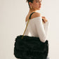 Elegante tas met grootruimte fuzzy-flap voor stijlvolle opbergruimte