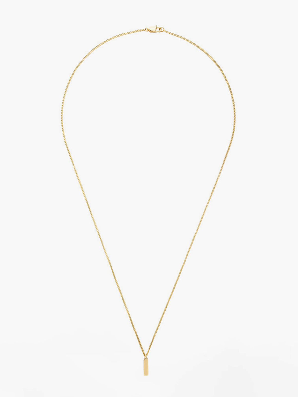 Grappige gouden gestreepte hanger ketting