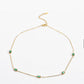 Square Green Zircon Necklace