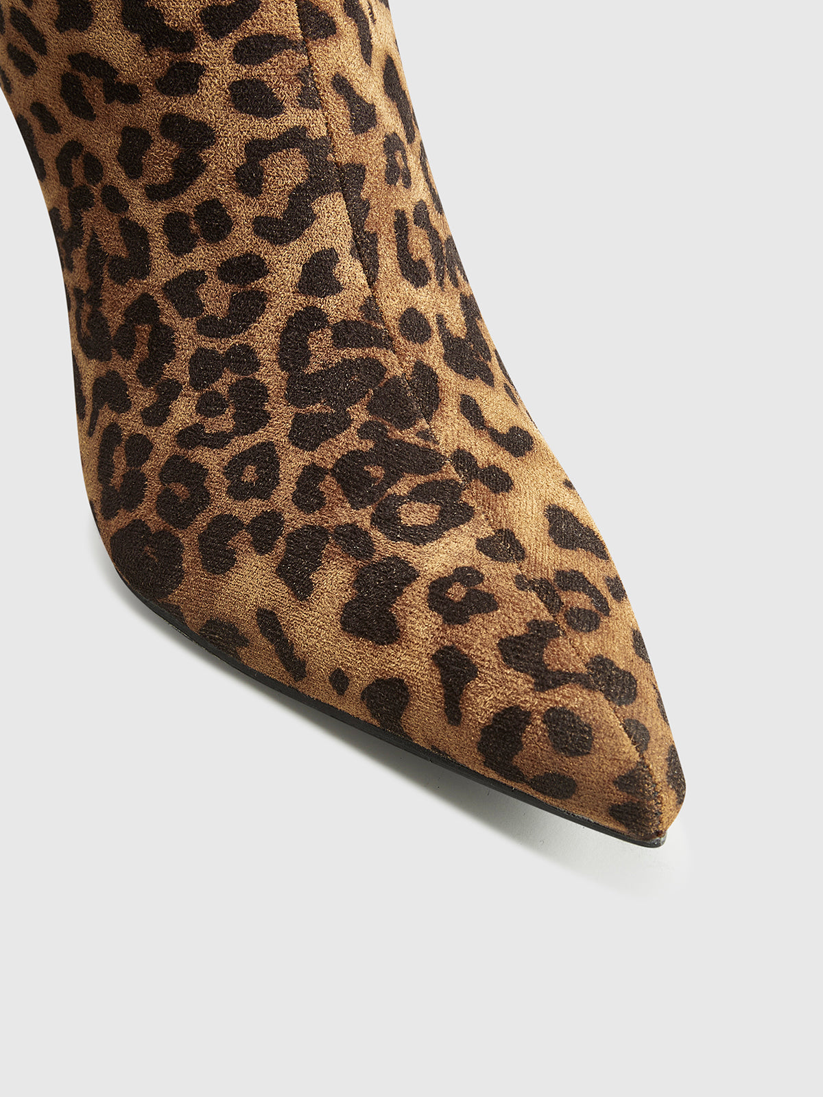 Mid-calfslee zippersla boots met luipaardprint voor een wilde en trendy look