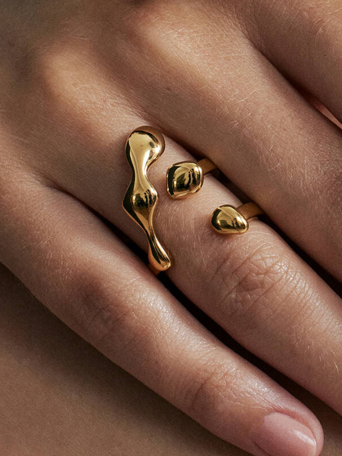 Aanpasbare Liquid Lava-ring, open en met unieke stijl