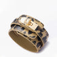 Leopardprint leren armband