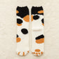 Zelfgelukdolfijn patroon coral fleece stippen sokken