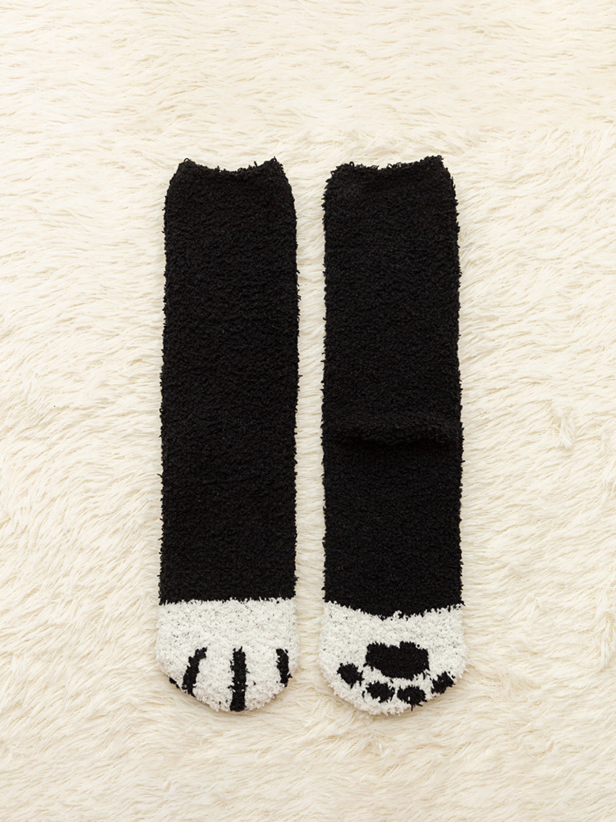 Zelfgelukdolfijn patroon coral fleece stippen sokken