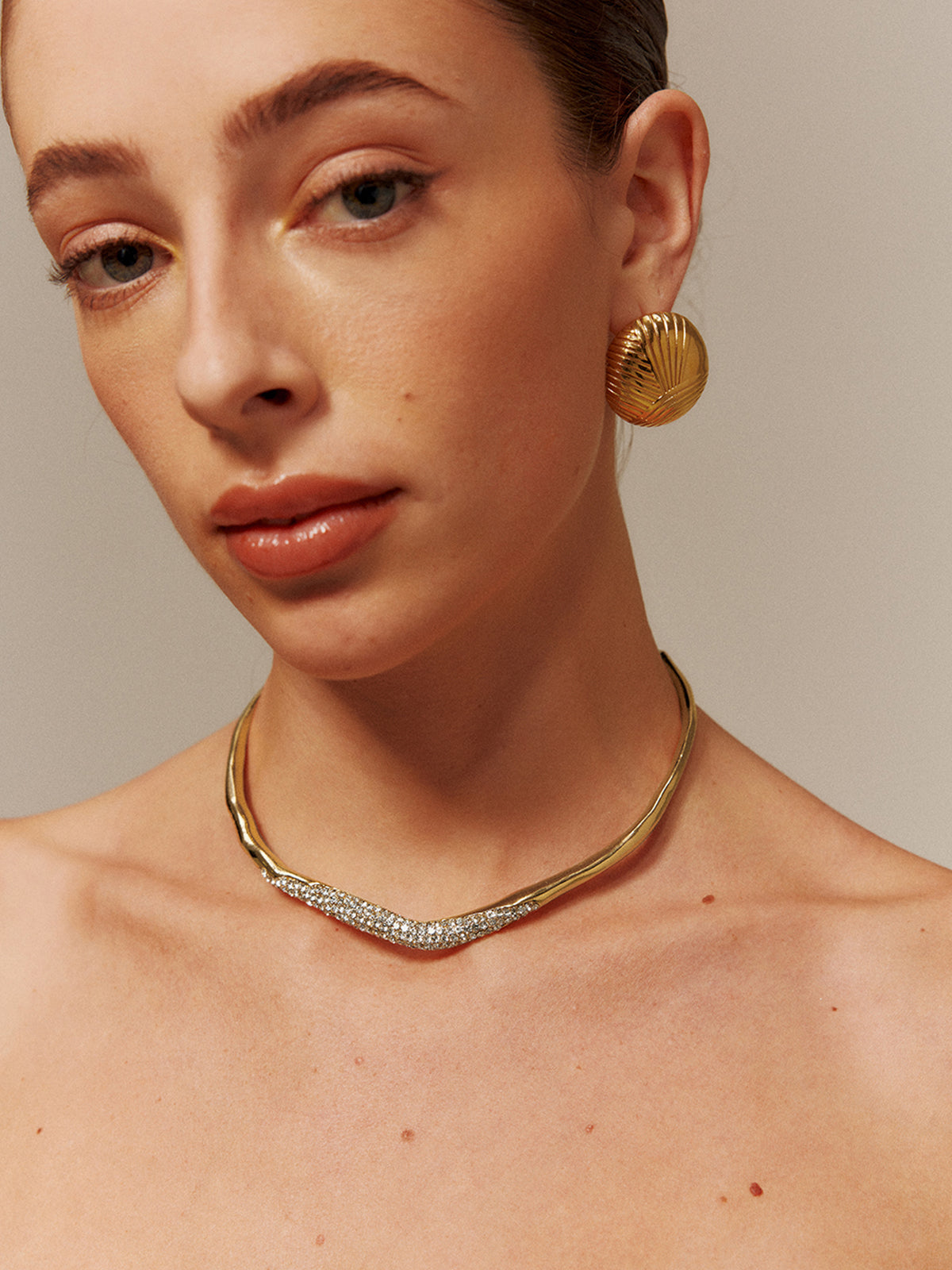 Onregelmatige Ziron Choker Ketting