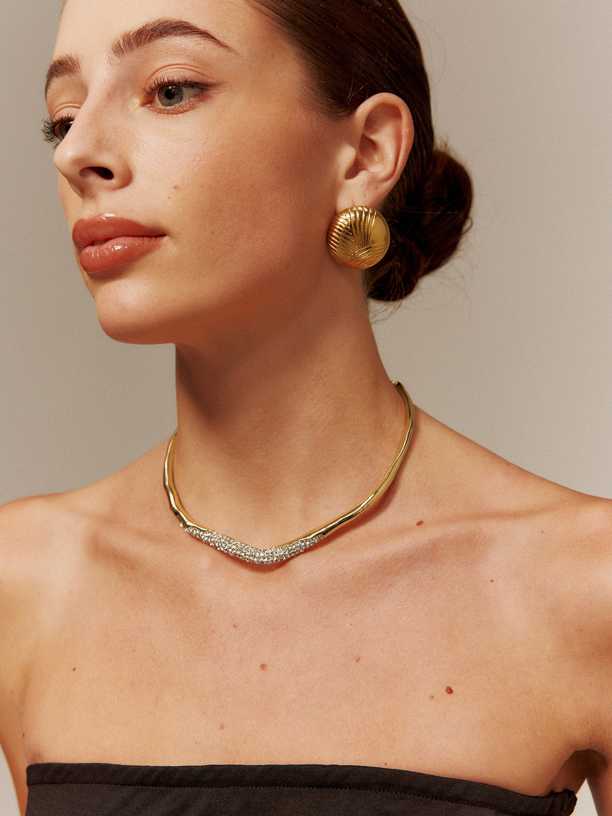 Onregelmatige Ziron Choker Ketting