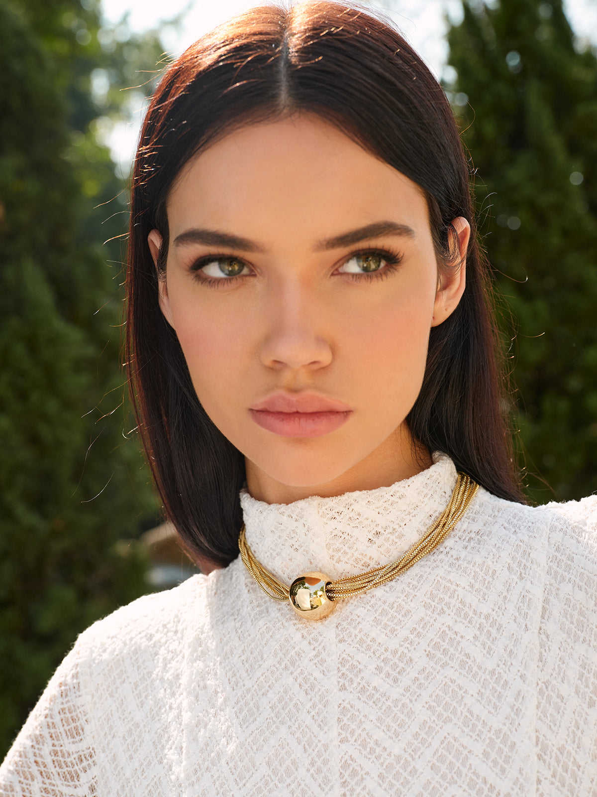 Elegant multi-ketting ketting met glanzende bolletjes