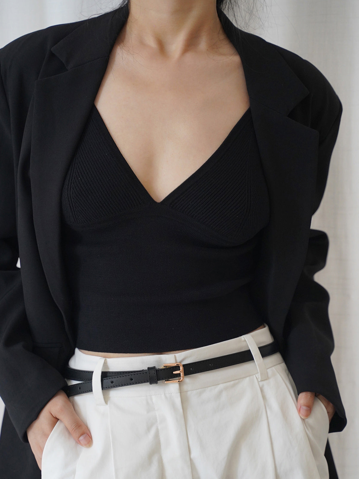 Oversized tweezersriem van runderhuid voor een gedurfde uitstraling