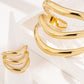Elegante Sculpted Curve Bangle en Ring Duo