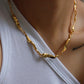 Prachtige gouden onregelmatige ketenstatementketting voor een gedurfde en elegante uitstraling