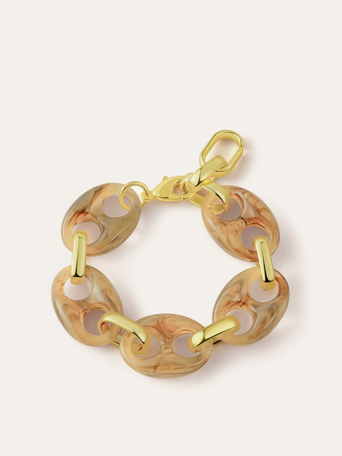 Elegante schildpadarmband met schakels voor een verfijnde uitstraling