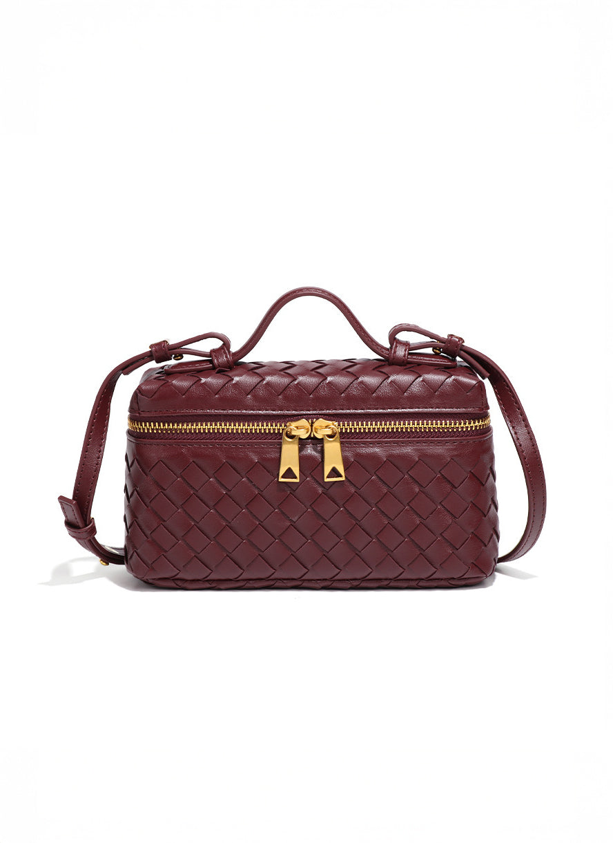 Elegante stoffen make-up- en accessoiretas in geweven ontwerp