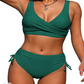Vrouwelijk Bikini-Set – Chique Wrap-Bikinitop – Hoogwaistige Slip – Verstelbare Zijkanten – Ademend Comfortabel Stoffen