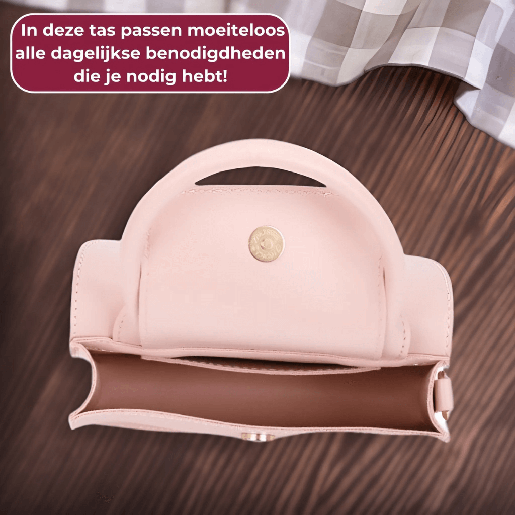 Stijlvolle Feravini Mini Handtas met Elegant Klepsluiting