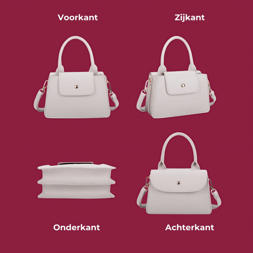 Stijlvolle Feravini Mini Handtas met Elegant Klepsluiting