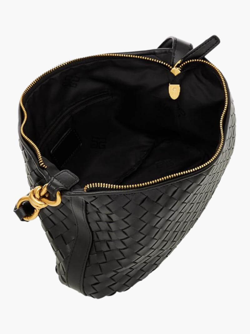 Stijlvolle Geweven Vegan Leren Handtas