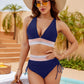 Dames Bikini Set – Oberbandje – Hoge Taille – Aanpasbare Pasvorm – Buikbedekking met Slanke Effect