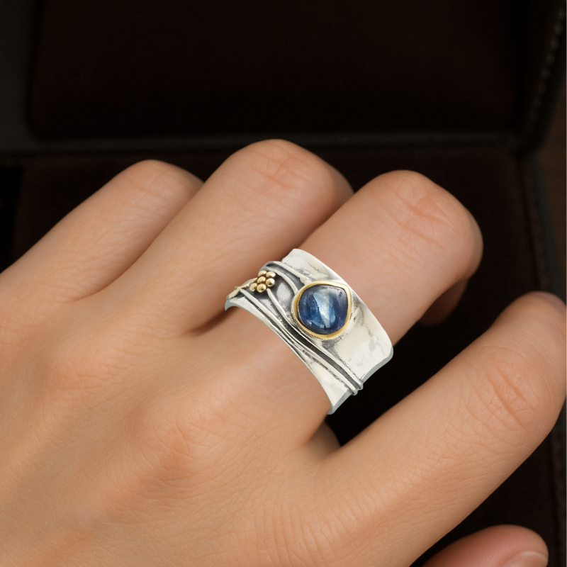 Elegante Boheemse Edelsteen Meditatietool in Zilverkleur voor Diepe Ontspanning