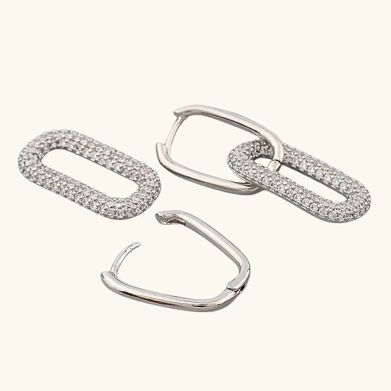 Elegante Vierkante Oorbellen met Strakke Afwerking - Sisi