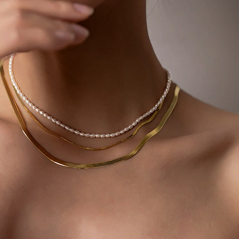 Elegante choker van natuurlijke zoetwaterparels - perfect voor elke gelegenheid