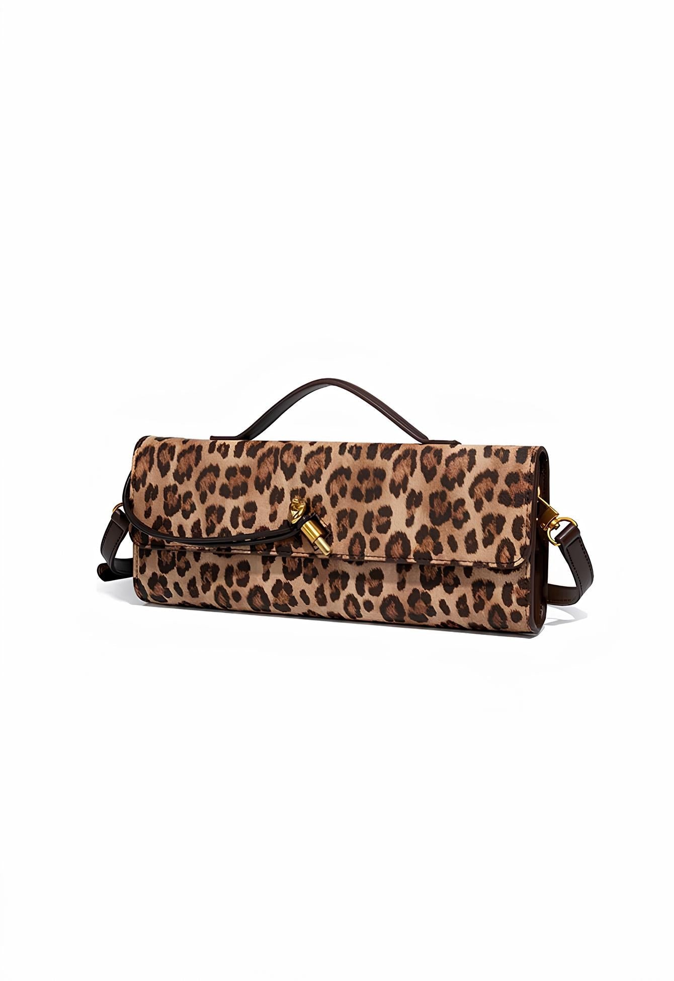 Luipaardprint Pochette met Schouderband