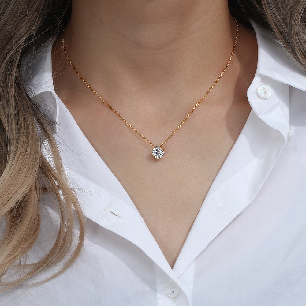Elegante Gouden Ketting met prachtige solitaire voor een uitzonderlijke stijl