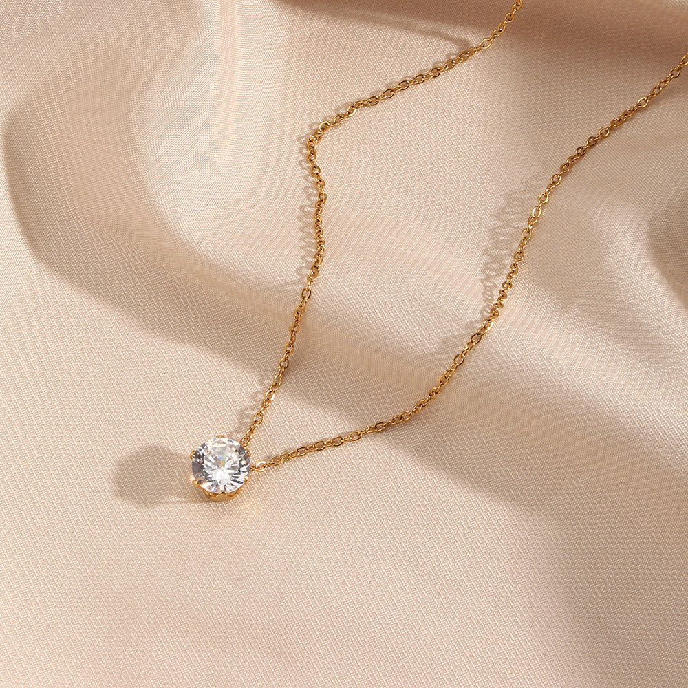 Elegante Gouden Ketting met prachtige solitaire voor een uitzonderlijke stijl