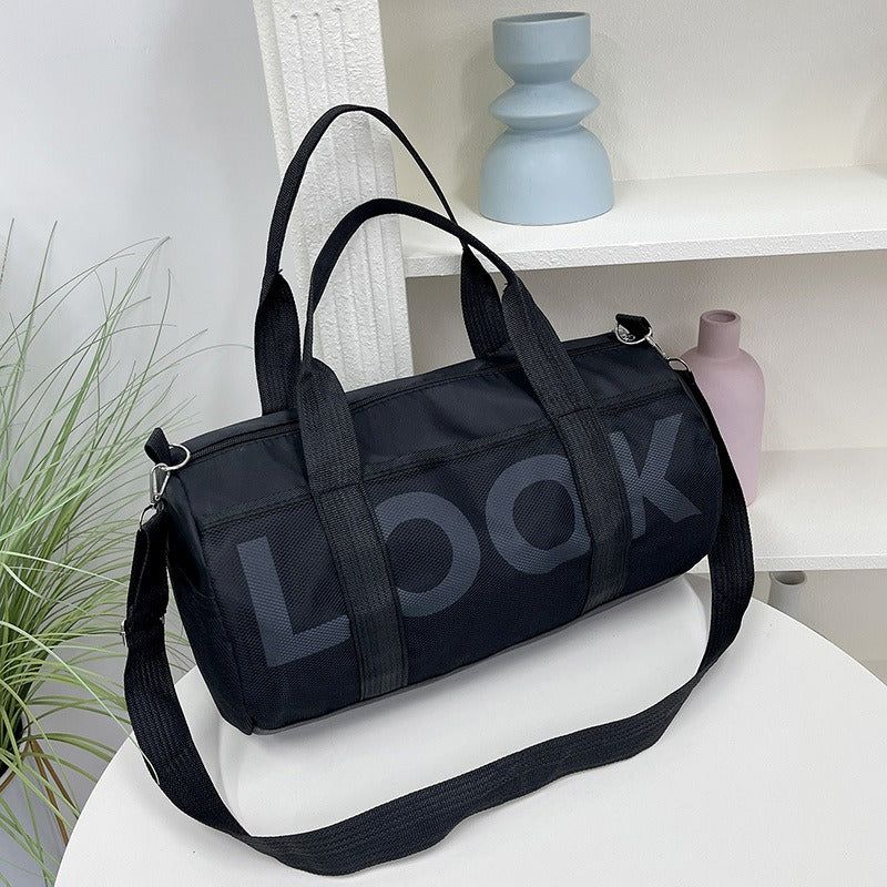 Dames sporttas met apart vak en cilindervormig ontwerp - Lía