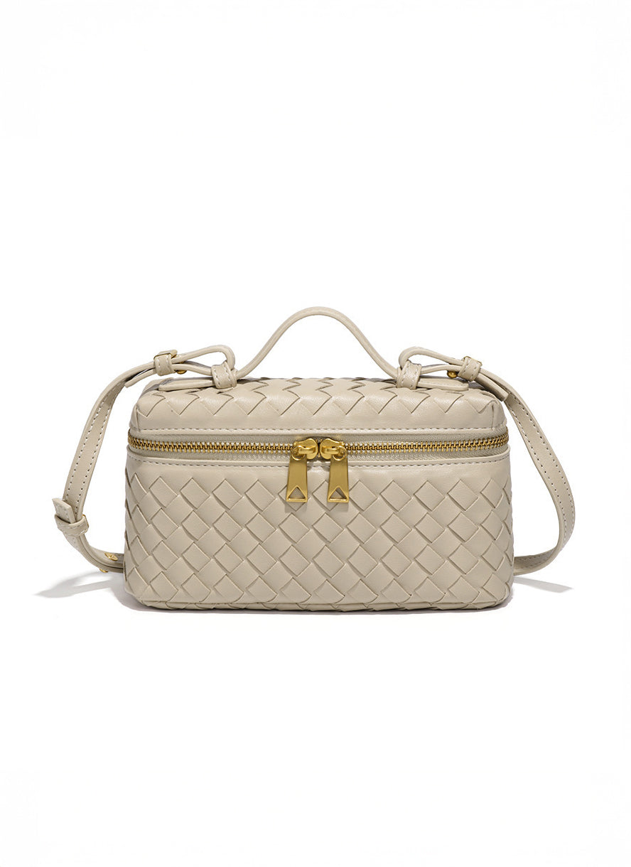 Elegante stoffen make-up- en accessoiretas in geweven ontwerp