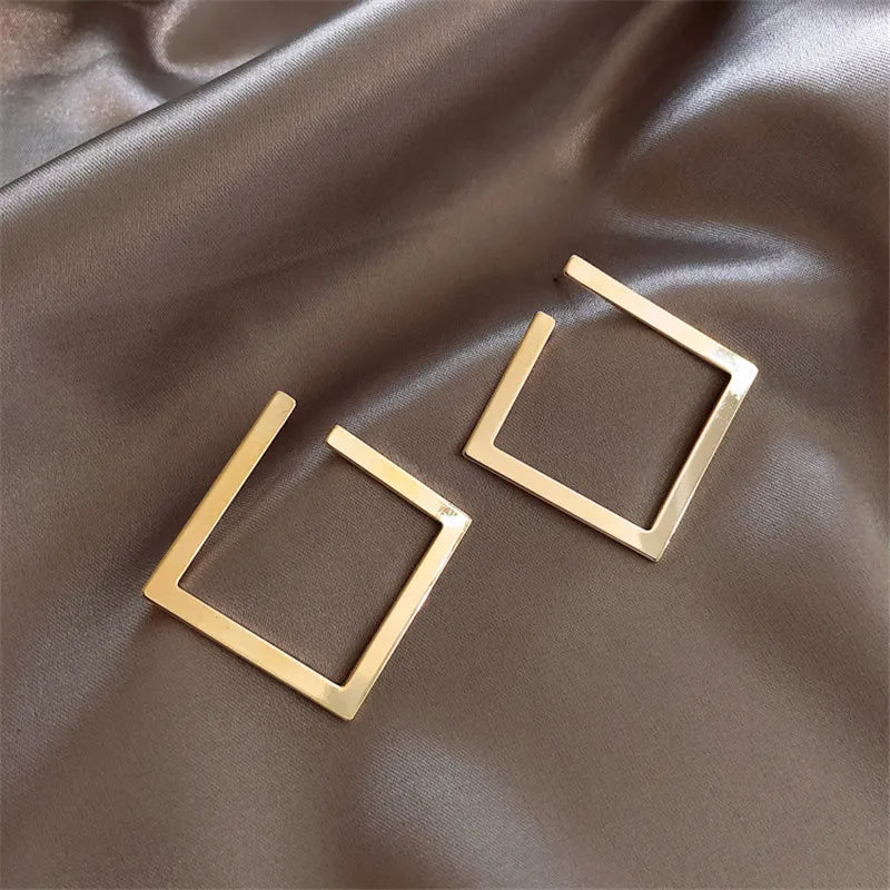 Geometrische Vorm Oorbellen in Goud & Zilver Extravagante Look