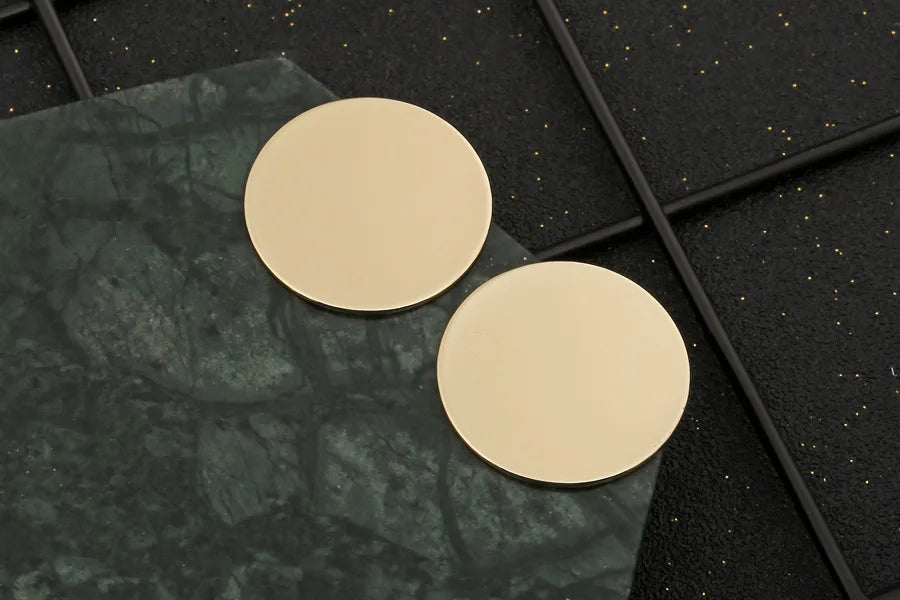 Vlakke Schijf Oorbel met Spiegelafwerking