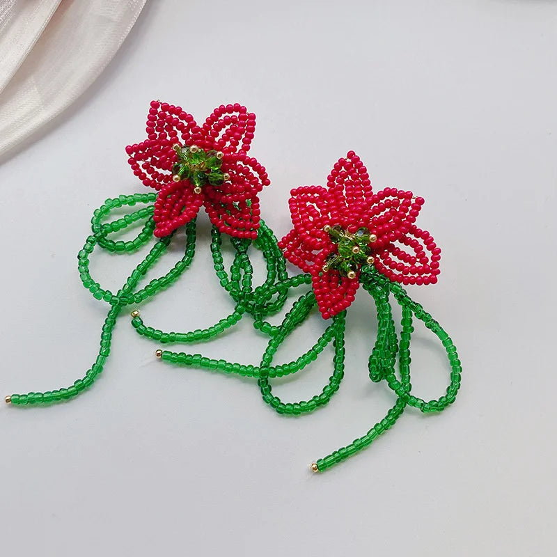 Elegante Bloemkralen Oorbellen - Melody Voor Een Verfijnde Look