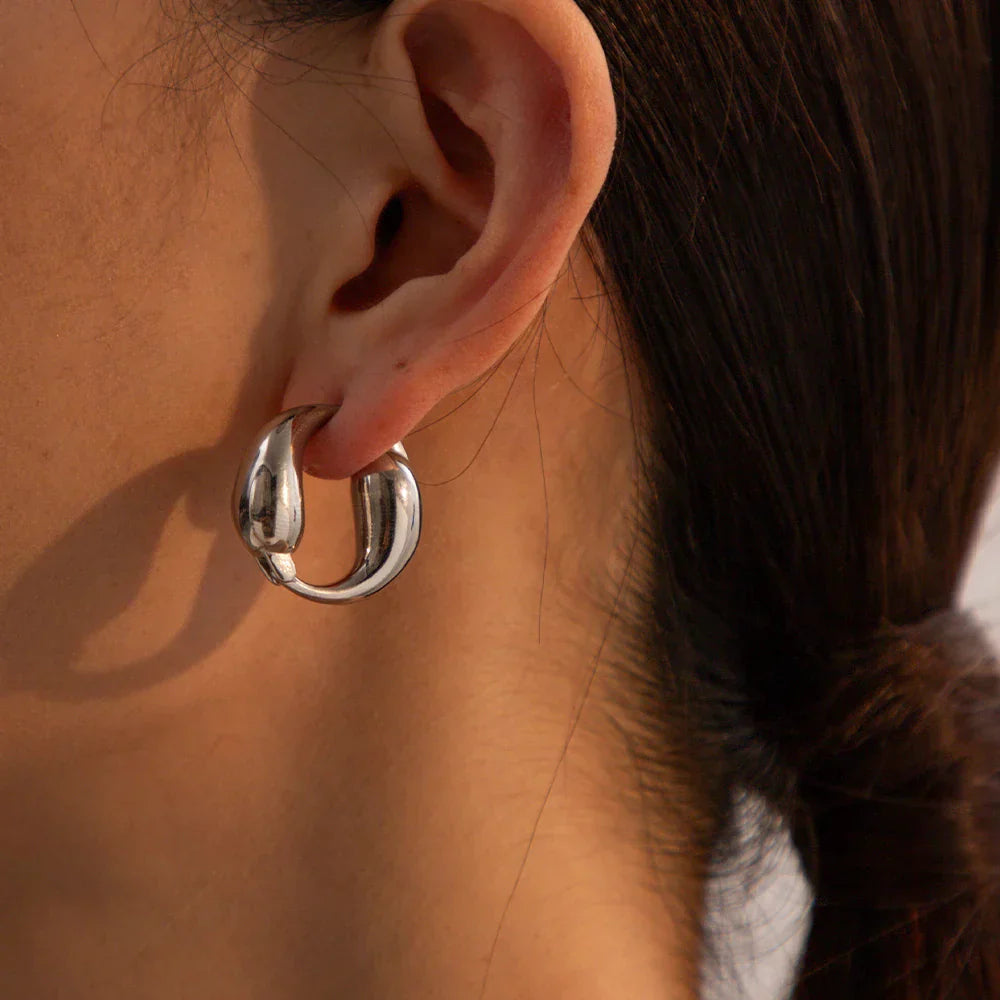 Gouden Golf Hoops Oorbellen