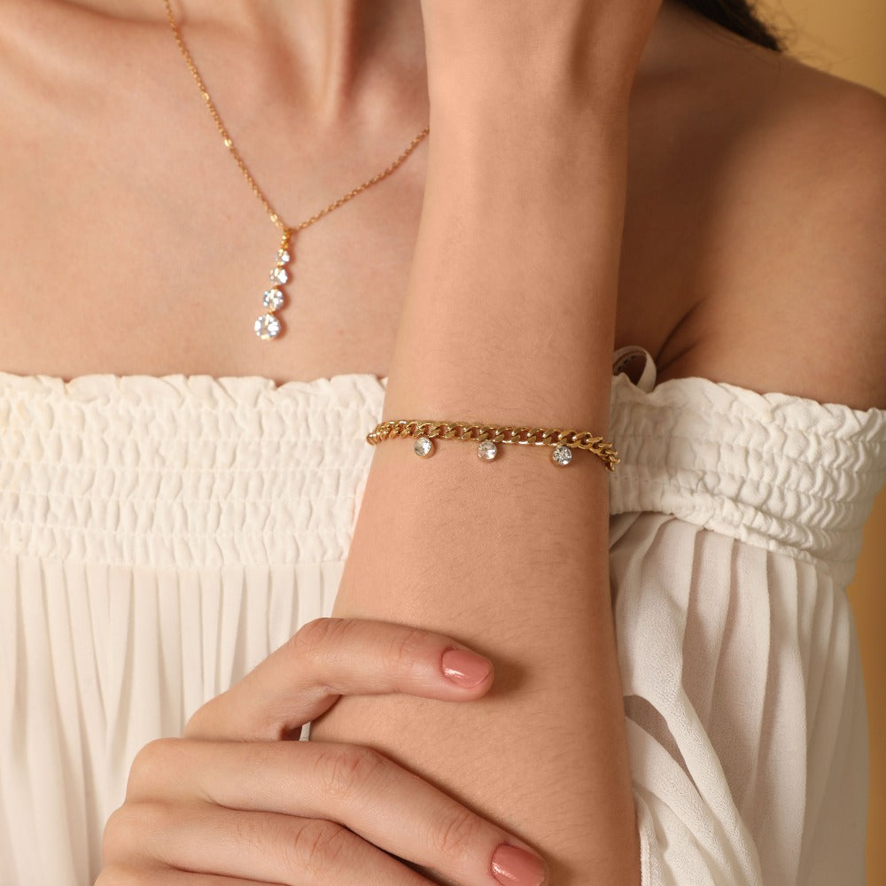 Elegante Signature Armband met Natuurstenen – Unieke Stijl voor Elke Vrouw