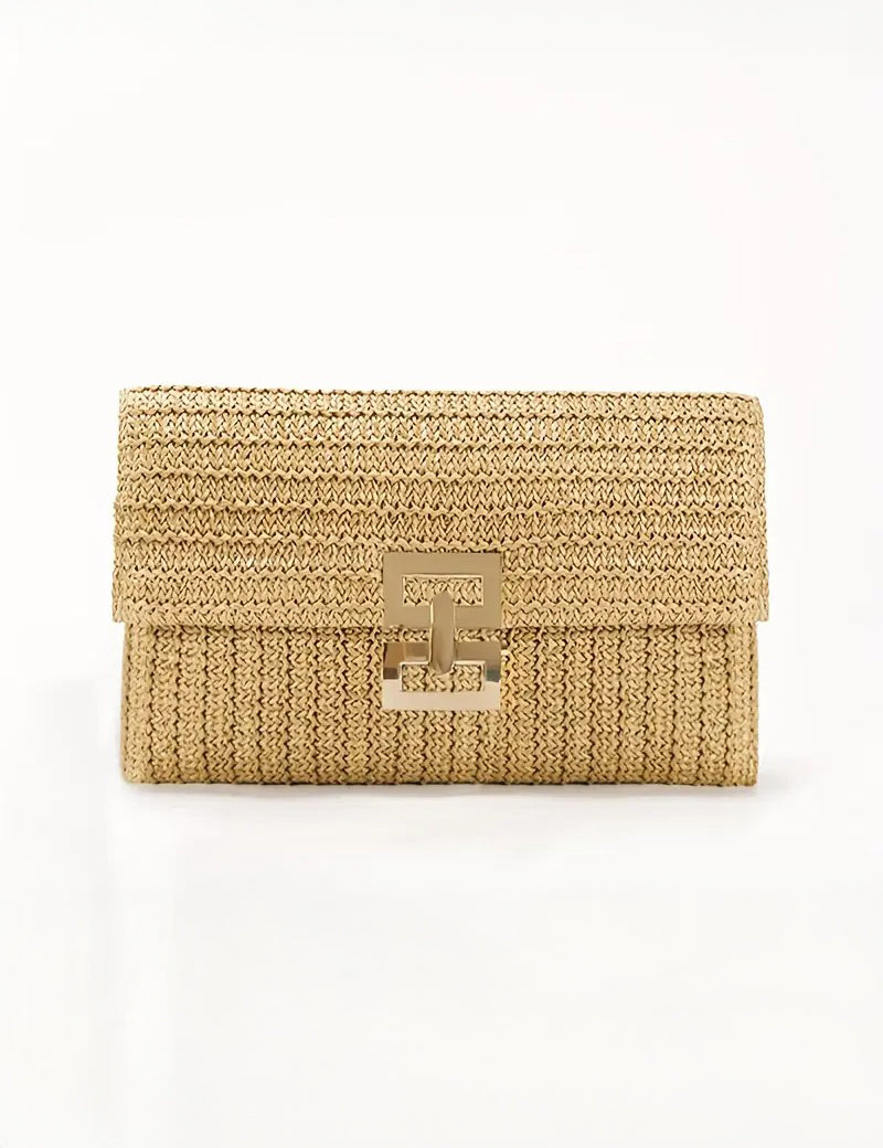 Chic geweven raffia strozak voor stijlvolle gelegenheden