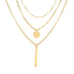 Gouden Driedelige Ketting - Elegante Sabrina Accessoire