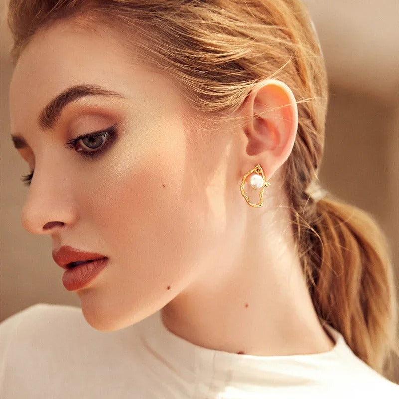 Exotische Parels Stud Oorbellen - Ada