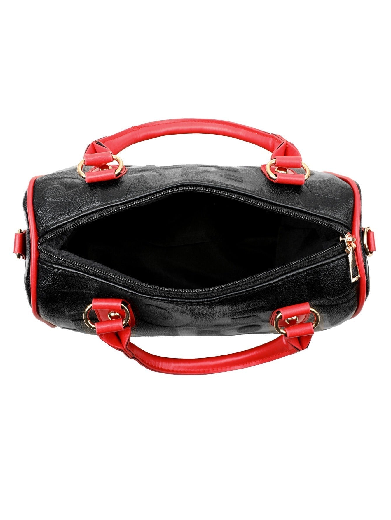 Damestas van kunstleer met reliëf - Yanelis