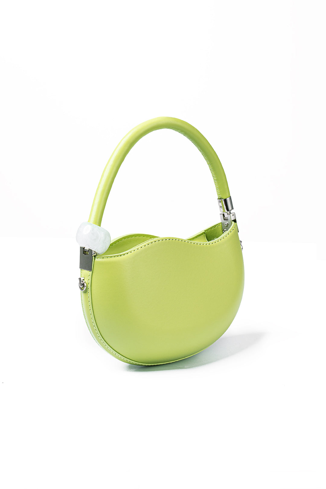 Chique nepleren crossbody schoudertas met metalen schouderband