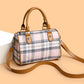 Schoudertas met ruitmotief en contrasterende hengsels - Milena