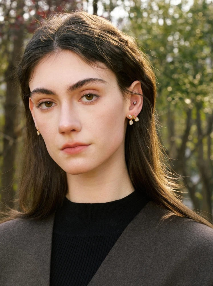 Elegante en Verfijnde Cherry Oorbellen