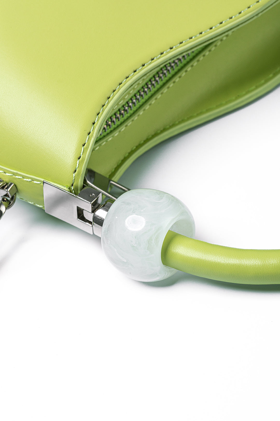 Chique nepleren crossbody schoudertas met metalen schouderband