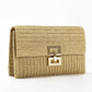 Chic Strohoed Geweven Clutch Tas