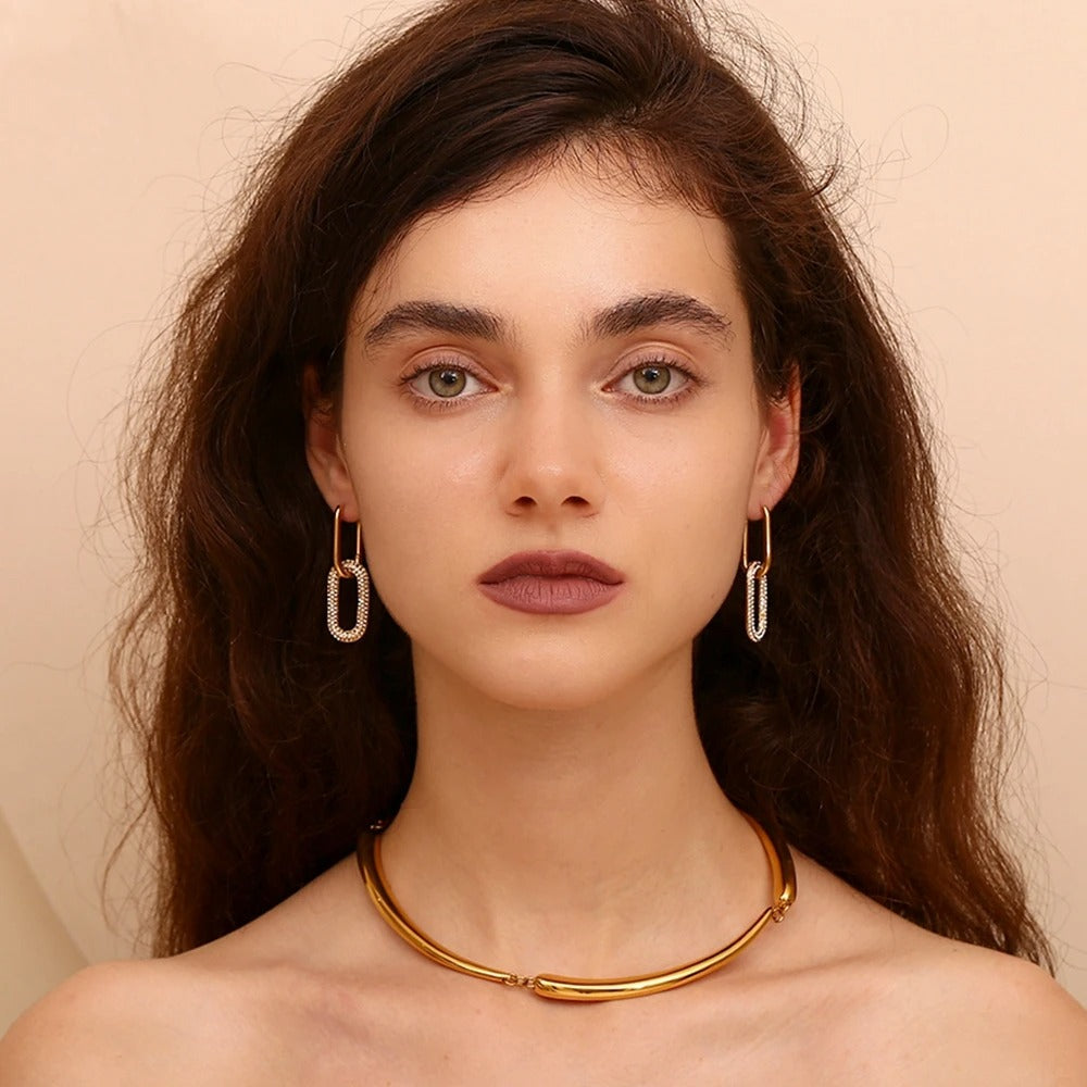 Elegante Vierkante Oorbellen met Strakke Afwerking - Sisi