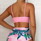 Dames Bikini-zwemuitje - Chique Wrap-top - Verstelbare bandjes - Ruchyze broek met hoge taille